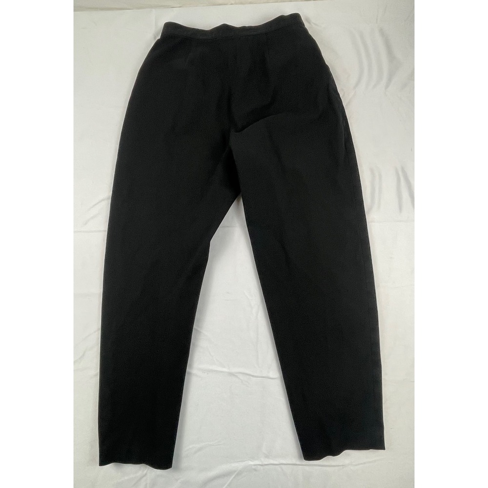 TALBOTS Black High Waisted Straight Leg Trousers with Side Buckle Detail SIZE 14 - Picture 15 of 16